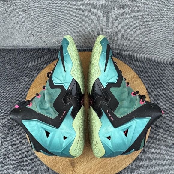 Nike LeBron 11 South Beach Shoes Mens Size 9 Teal Black Basketball 616175-330 - Picture 7 of 11